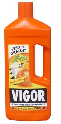 VIGOR Nettoyant sol ultra dégraissant fraîcheur orange 1,3l pas