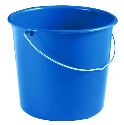 SEAU PLAST ROND BLEU 12L ANSE METAL
